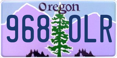 OR license plate 968OLR