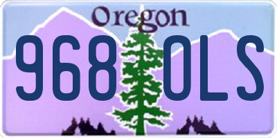 OR license plate 968OLS
