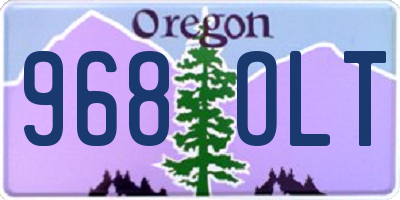 OR license plate 968OLT