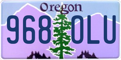 OR license plate 968OLU