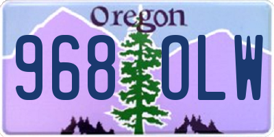 OR license plate 968OLW