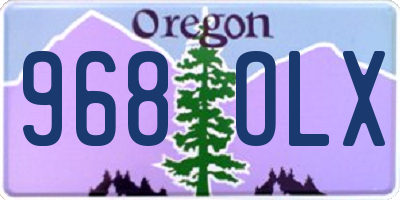 OR license plate 968OLX