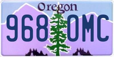 OR license plate 968OMC