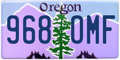 OR license plate 968OMF
