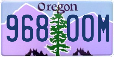 OR license plate 968OOM