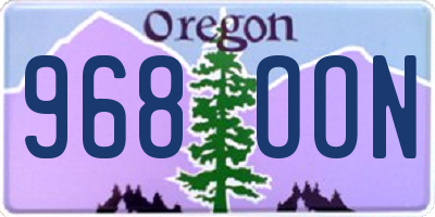 OR license plate 968OON