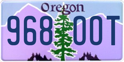 OR license plate 968OOT