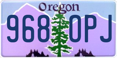 OR license plate 968OPJ