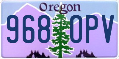 OR license plate 968OPV