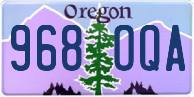 OR license plate 968OQA