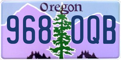 OR license plate 968OQB