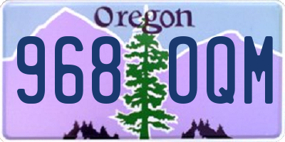 OR license plate 968OQM
