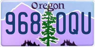 OR license plate 968OQU