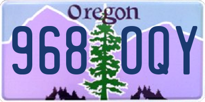 OR license plate 968OQY