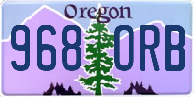 OR license plate 968ORB