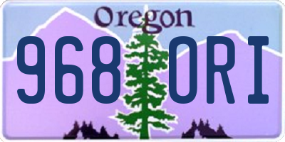 OR license plate 968ORI