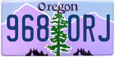 OR license plate 968ORJ