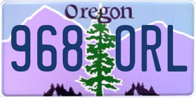 OR license plate 968ORL