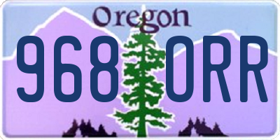 OR license plate 968ORR