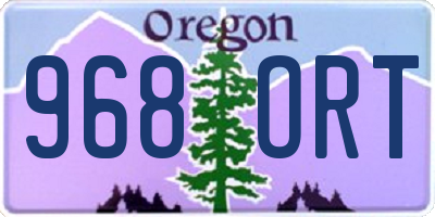 OR license plate 968ORT