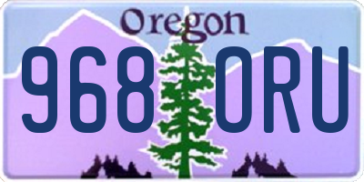 OR license plate 968ORU