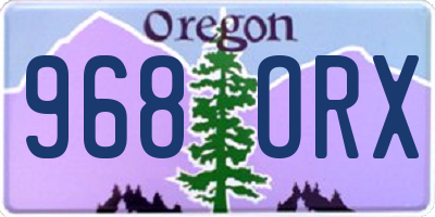 OR license plate 968ORX
