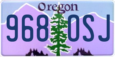 OR license plate 968OSJ