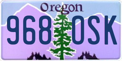 OR license plate 968OSK