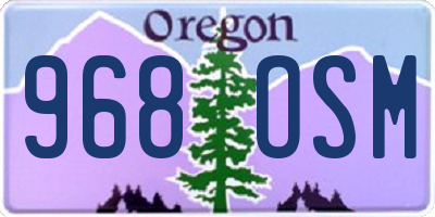 OR license plate 968OSM