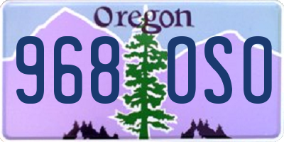 OR license plate 968OSO