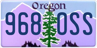 OR license plate 968OSS