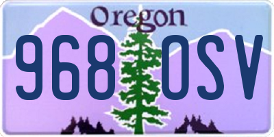 OR license plate 968OSV