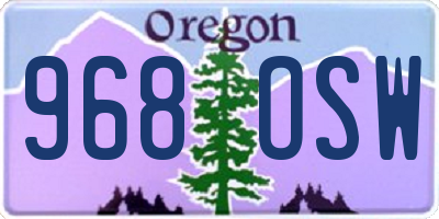 OR license plate 968OSW
