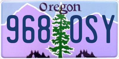 OR license plate 968OSY