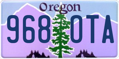 OR license plate 968OTA