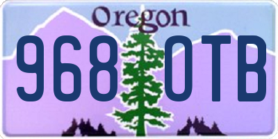 OR license plate 968OTB