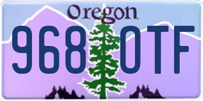 OR license plate 968OTF