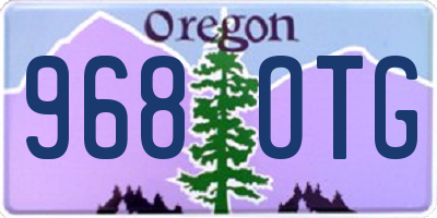 OR license plate 968OTG