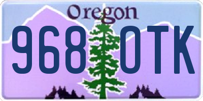 OR license plate 968OTK