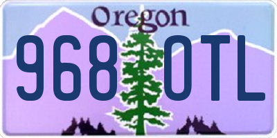 OR license plate 968OTL