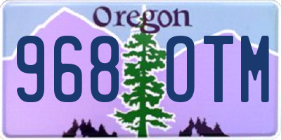 OR license plate 968OTM