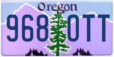 OR license plate 968OTT