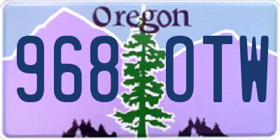 OR license plate 968OTW