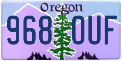 OR license plate 968OUF