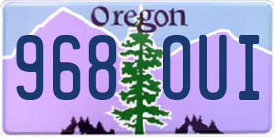 OR license plate 968OUI