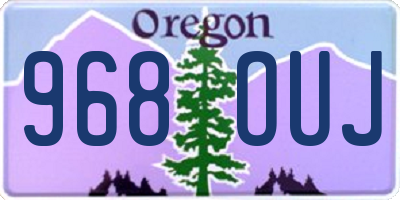 OR license plate 968OUJ
