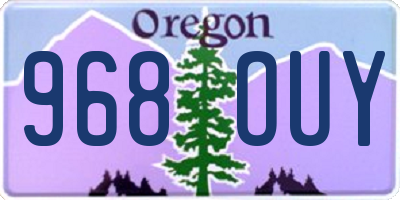 OR license plate 968OUY