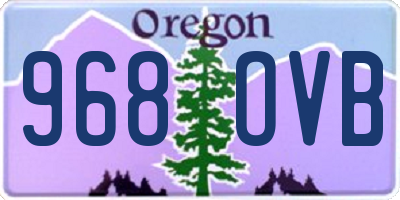 OR license plate 968OVB