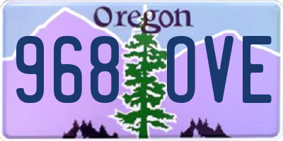 OR license plate 968OVE