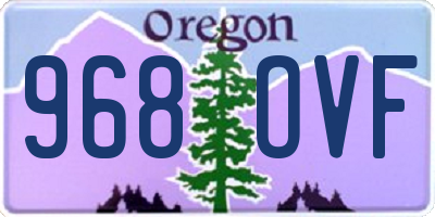 OR license plate 968OVF